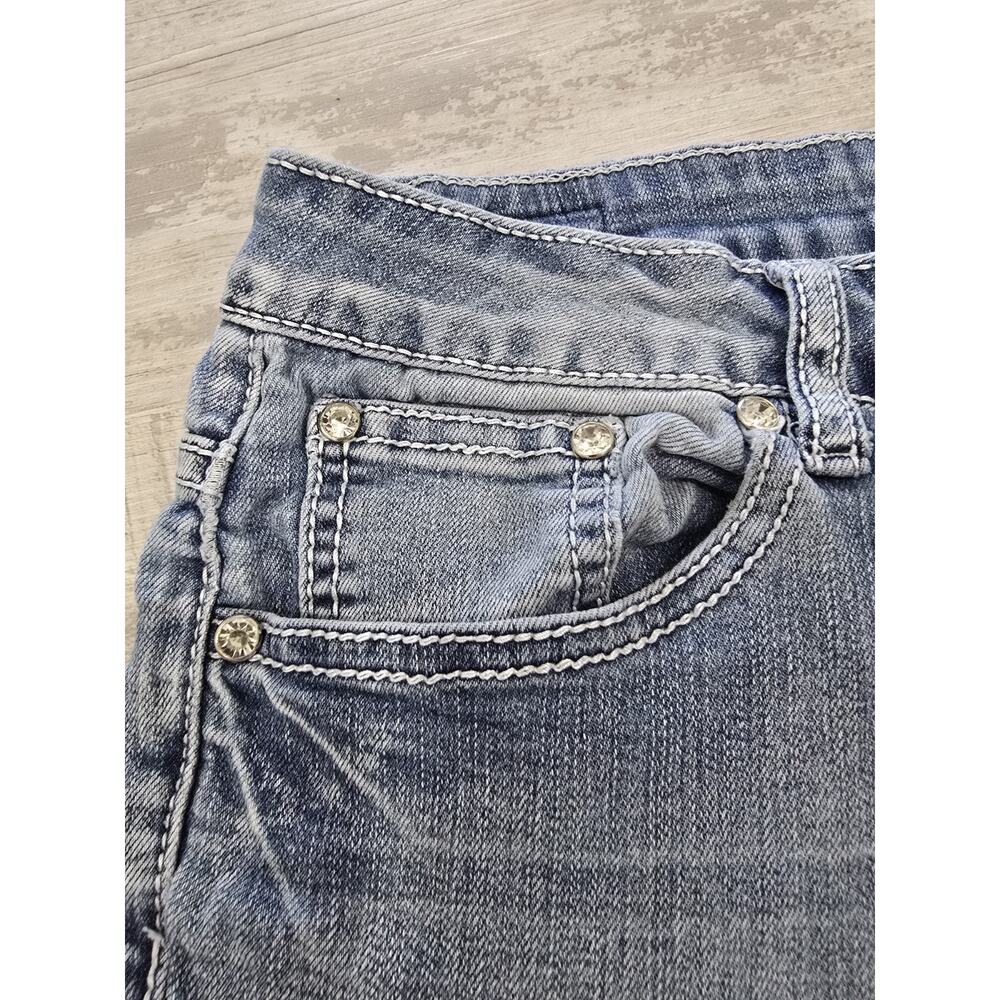 Earl Jean Women's Size 14 Slim Bootcut Jeans Embellished Rhinestone Pockets Y2K - Picture 8 of 11